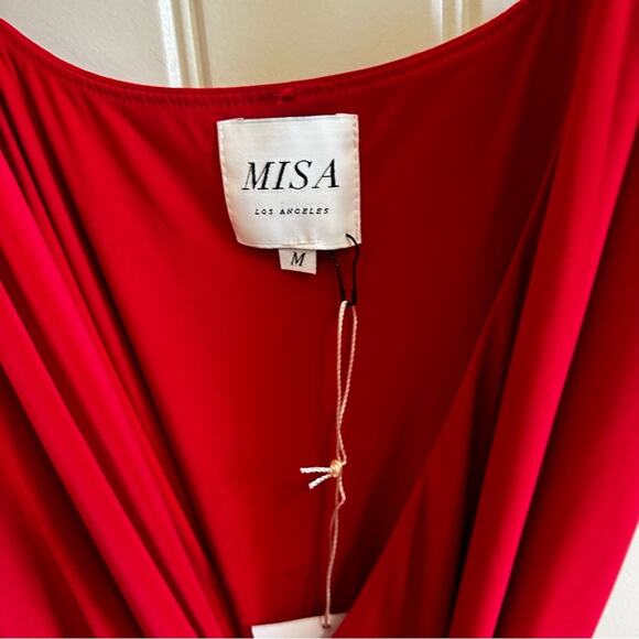 MISA Los Angeles women’s hi Lo dress medium NWT red - Picture 12 of 12